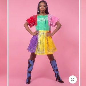 Psychic Outlaw short sleeve bandana dress